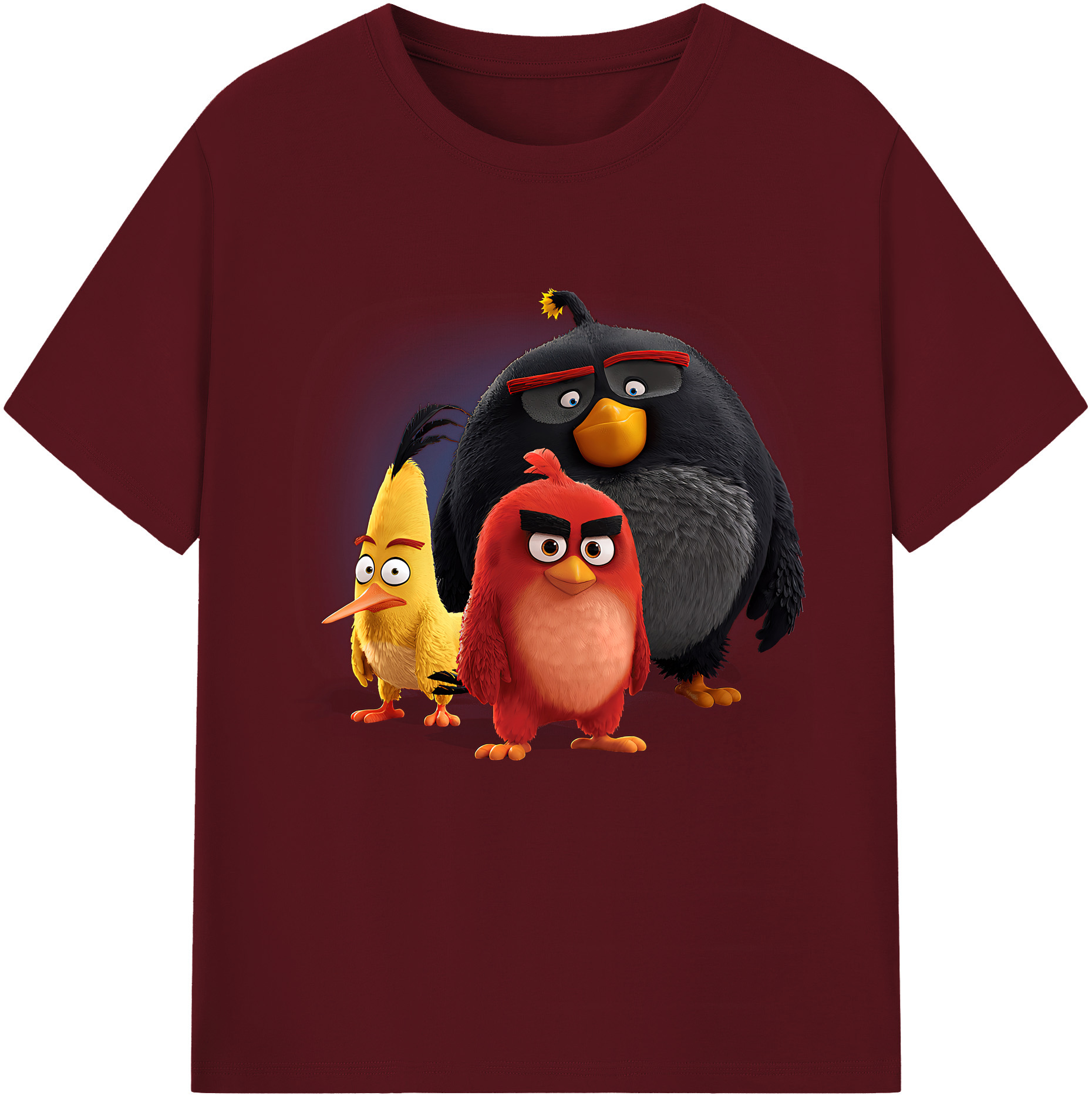 （画像用） Angry Birds アングリーバード 綿100％半袖Tシャツ（フロントプリント）